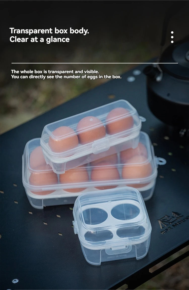 Outdoor Shockproof Egg Box Storage Box, Portable Camping Shatterproof Egg Tray, Home Plastic Protection Box, Travel Shatterproof