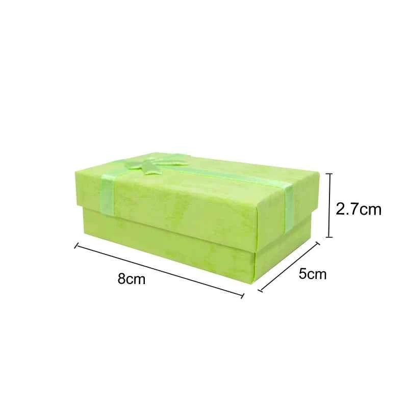 12pcs/lot Assorted Colors Ring Necklace Set Box Trinket Box Necklace Case Earrings Holder 5*8 Packaging Gift Box