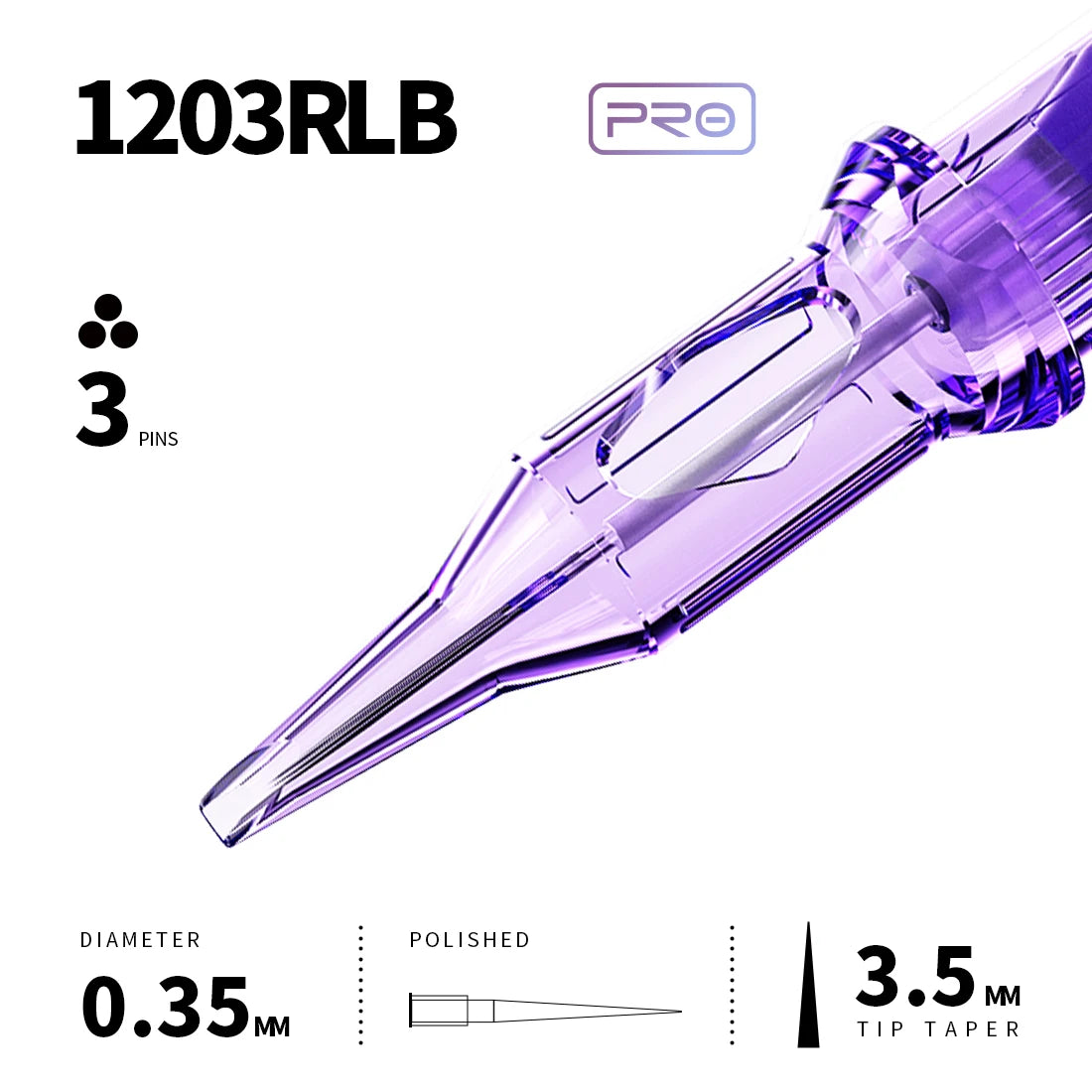 Mast Pro Tattoo Cartridge Needles RL 20 Pcs Disposable Permanent Makeup or Body Art Needles 0.18/0.25/0.30/0.35 Tattoo Supplies