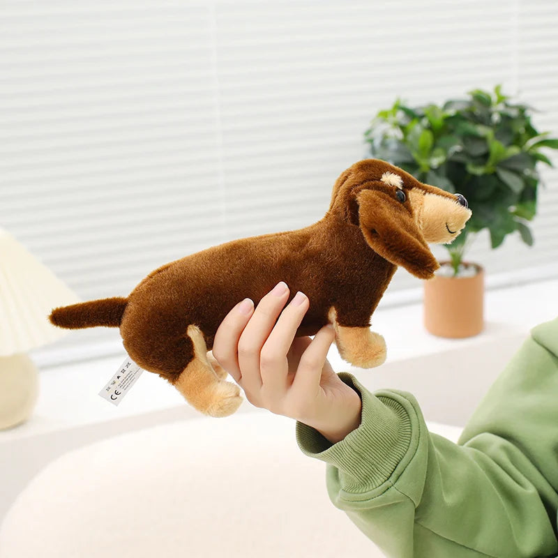 10 Inch Adorable Dachshund Plush Toy Soft Stuffed Animal Dog Doll For Home Decor kids' Birthday Parties And Gifts