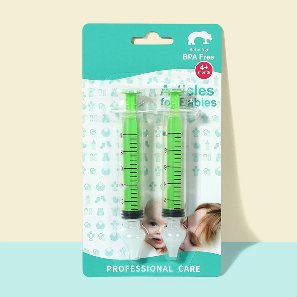 10ML Baby Nasal Aspirator Syringe Baby Nose Cleaner Rhinitis Nasal Washer Irrigator Needle Baby Nose Washing for Children