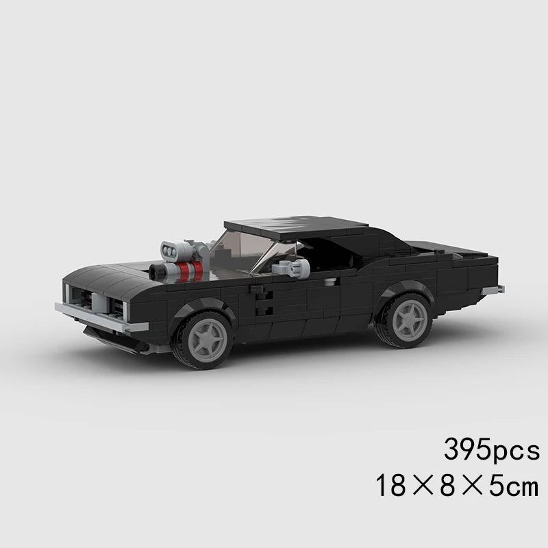 MOC Car Speed RX7 AE86 Chiron R8 Creative Racing Vehicle Model Building Block Super Race brick City Rally Sport Toy Technical