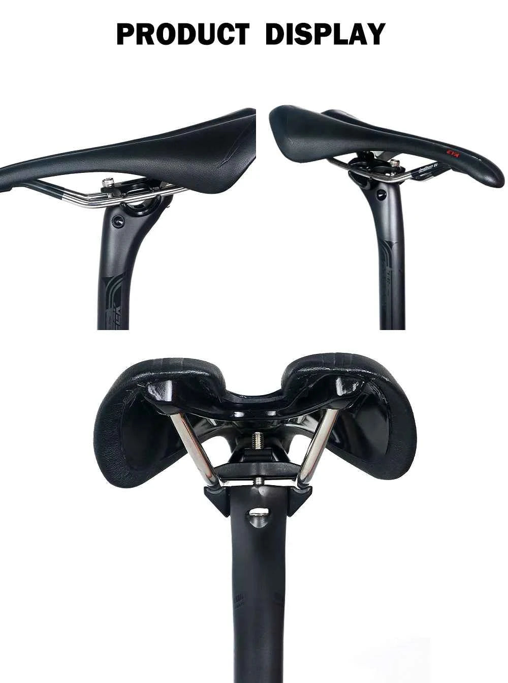 TOSEEK Carbon Seatpost 27.2 31.6mm Length 400mm Matte Black MTB Road Bike Seat Post Seat Tube Bicycle Parts MTB Carbon Canoe