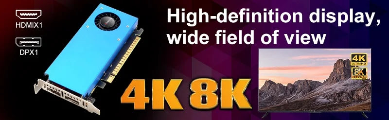 SRhonyra Low Profile Graphics Card 4GB GT730 RX550 GT1030 GTX1050 GTX1050Ti Half Height PCIe Video Card For SFF Thin ITX HTPC