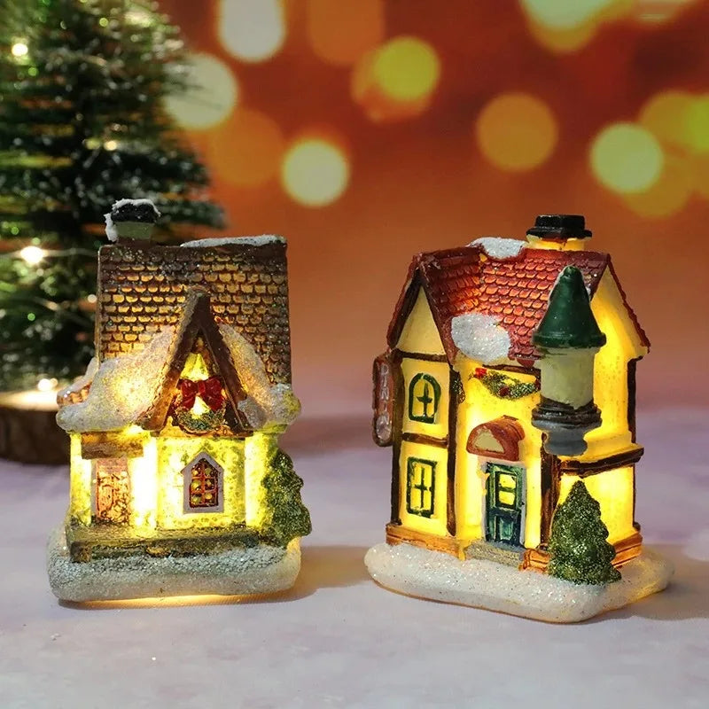 Christmas House Light Decorations For Home Ornaments Kids Xmas Gift New Year Navidad Decor Bedroom Night Light With Battery