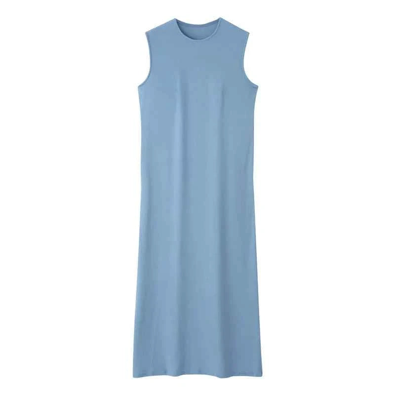 AS 2024 summer woman clothes lettuce cardigan + dress Ruffle Maxi Set nature fiber brand ribbing fabric(ship out in 1 day)