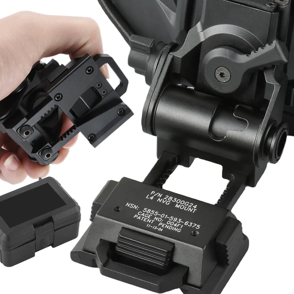 BOOIU New L4G24 NVG Tactical Helmet Mount Metal/Nylon Holder Bracket For PVS15/18  Goggles Night Vision Stent Helmet Accessories