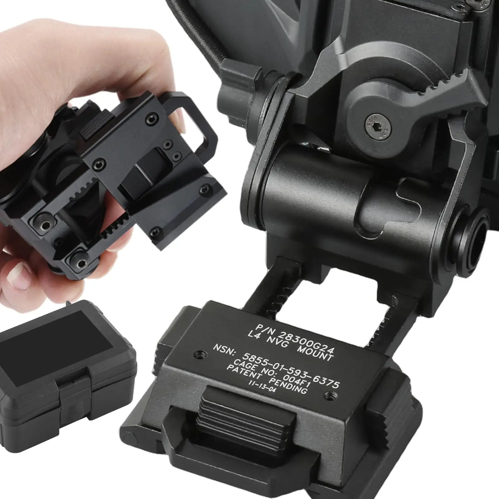 BOOIU New L4G24 NVG Tactical Helmet Mount Metal/Nylon Holder Bracket For PVS15/18  Goggles Night Vision Stent Helmet Accessories