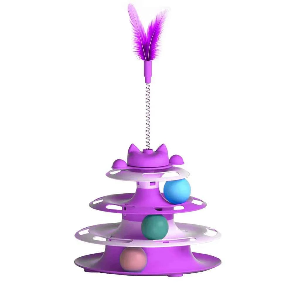 Interactive Cat Turntable Ball Toy – Battery-Free Fun