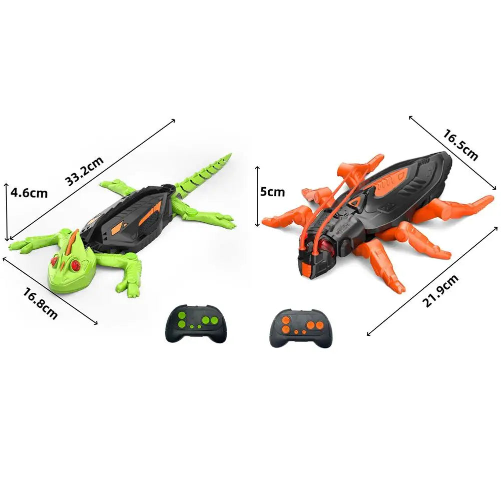 Remote Control Wall Climbing Gecko Robot Toy for Kids, Rechargeable, Christmas Novelty Gift, Anti-Fall Design, Easy to Operate