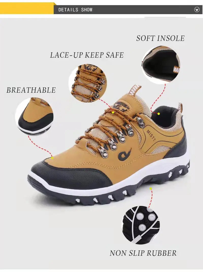 New Men's 38-48 Large Outdoor Hiking, Mountaineering, Camping, Running, Jogging Shoes, Waterproof and Anti-slip Fashion Shoes