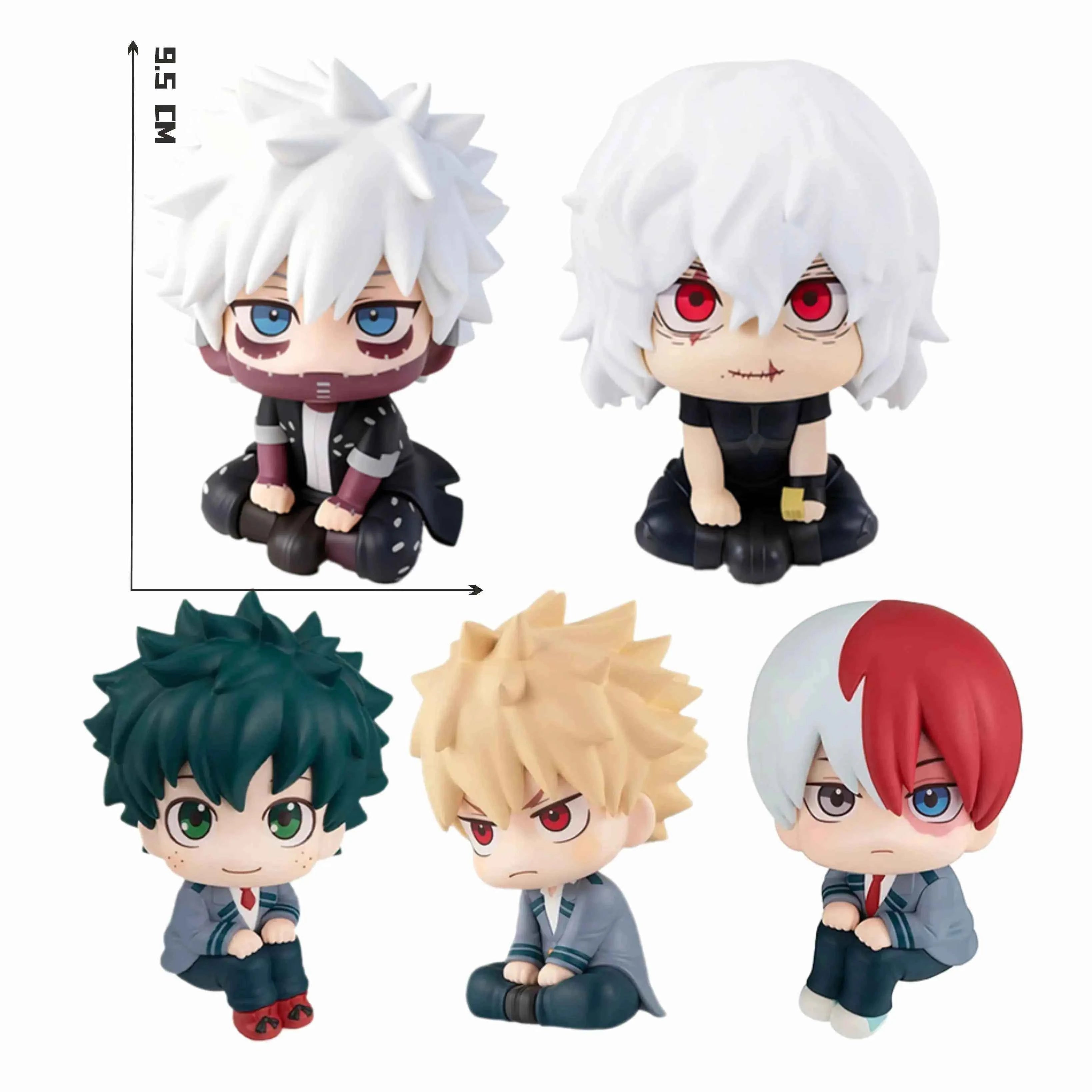 New My Hero Academia (MHA): Tomura Shigaraki / Izuku Midoriya / Katsuki Bakugo Cute Chibi PVC Figurine | Collectible Toy Model