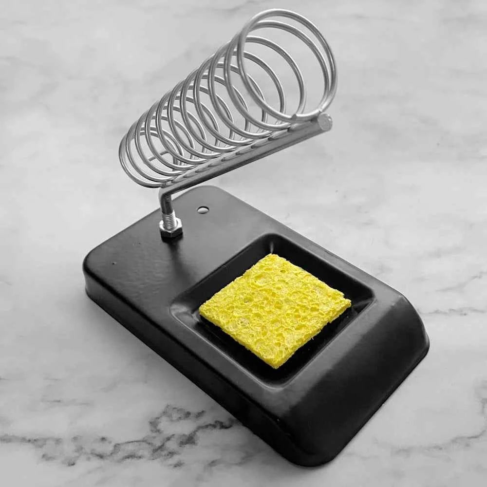 Portable Holder Soldering Tin Stand with Welding Cleaning Sponge Electric Soldering Iron Accessories Soldering Iron Stand