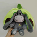 Baby Strawberry Donkey Plush Toy Stuffed Creative Into Fruit Transform Breathing Donkey Sleeping Doll 30cm for Kid Birthday Gift