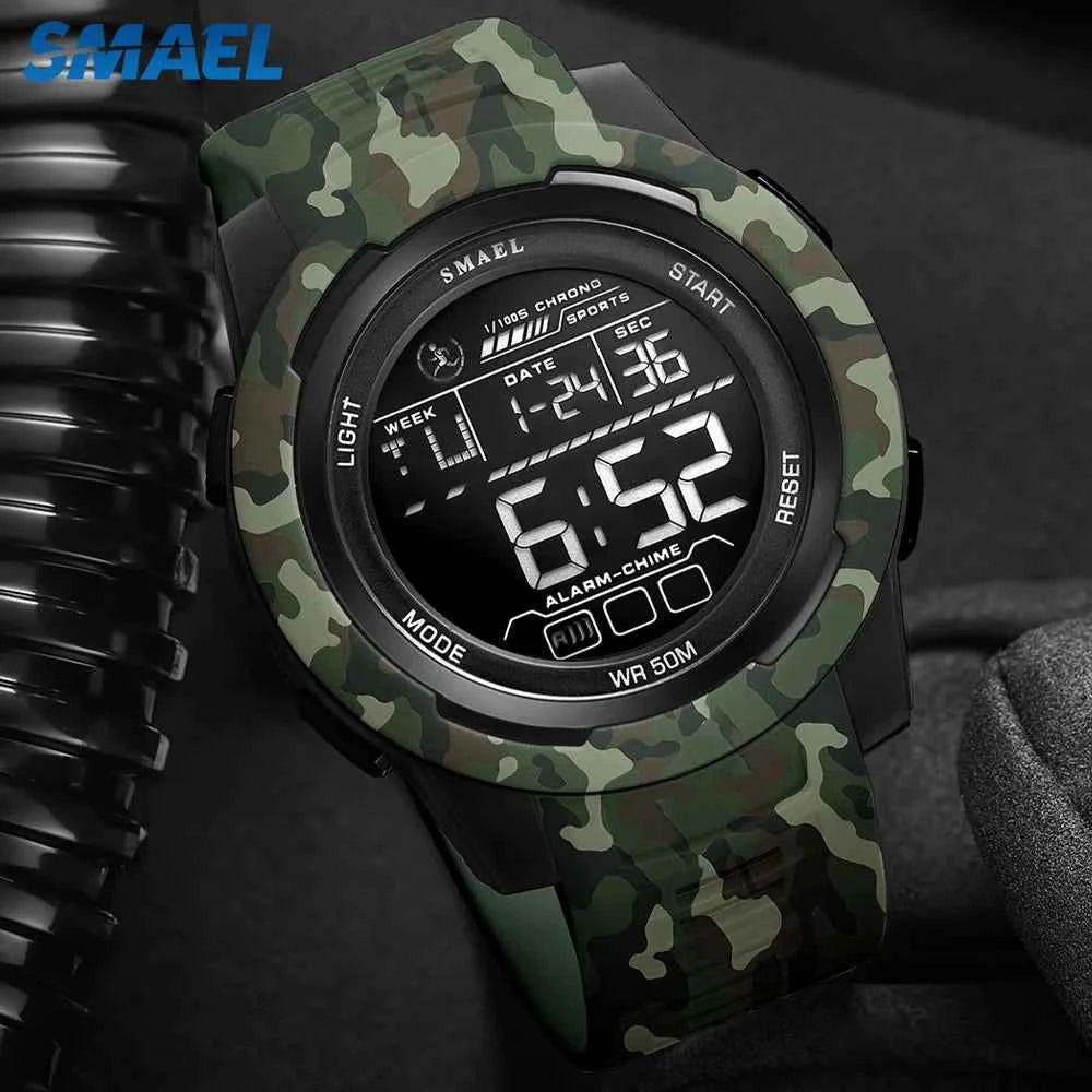 New SMAEL 8105 Watches Camo Strap Military Sport Watch for Men Clock Fashion Digital Wristwatch Waterproof Shockproof Watches
