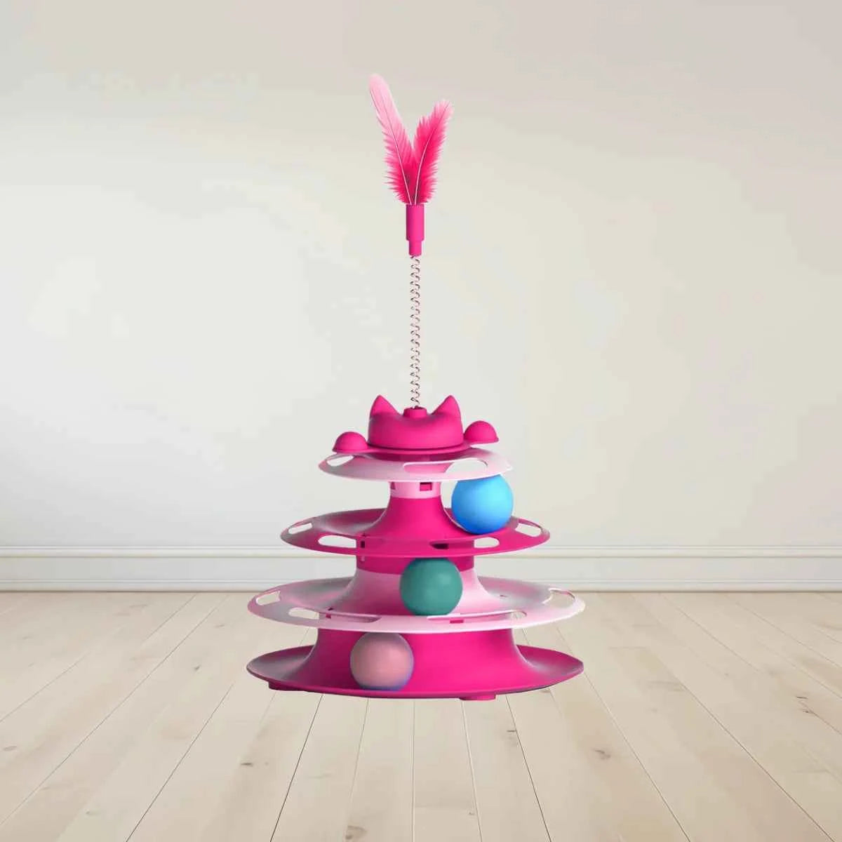 Interactive Cat Turntable Ball Toy – Battery-Free Fun