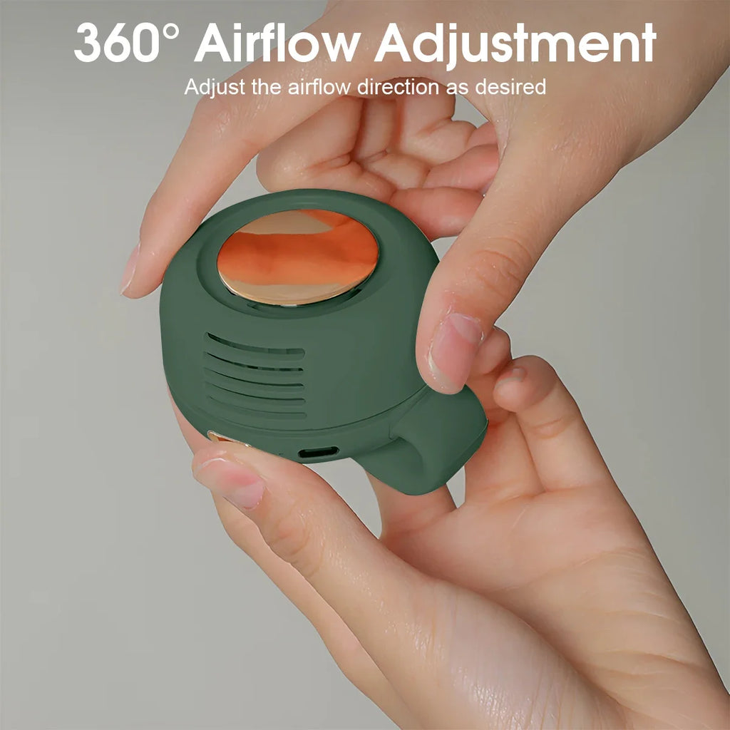 Hands Free Waist Clip Fan 900mAh 3 Speeds Bladeless USB Rechargeable Portable Personal Cooling for Outdoor Sport Travel