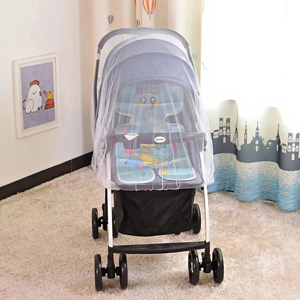 Baby Stroller 360 ° Full-Cover Mosquito Net for Baby Strollers; Universal Encrypted Anti-Mosquito Net for Strollers; Portable Insect-Proof and Light-Blocking Large Mosquito Protection Net Cover.