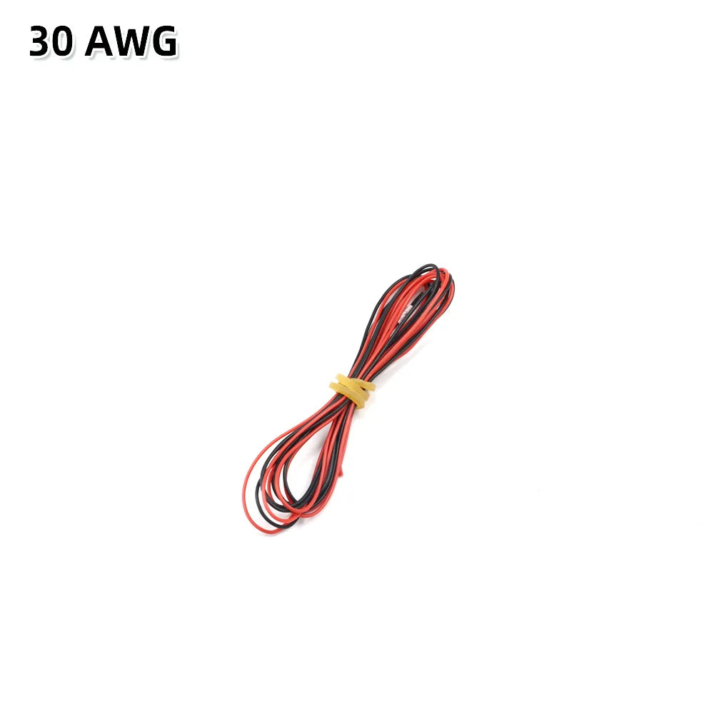 10m/lot Silicon Wire 8 10 12 14 16 18 20 22AWG Heatproof Soft Silicone Silica Gel Wire Cable (5m Red+5m Black) DIY Part