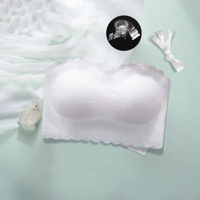 Sexy Invisible Bra Tube Tops Strapless Bras Seamless Bralette Wireless Wedding Brassiere Push Up Underwear Women Lingerie