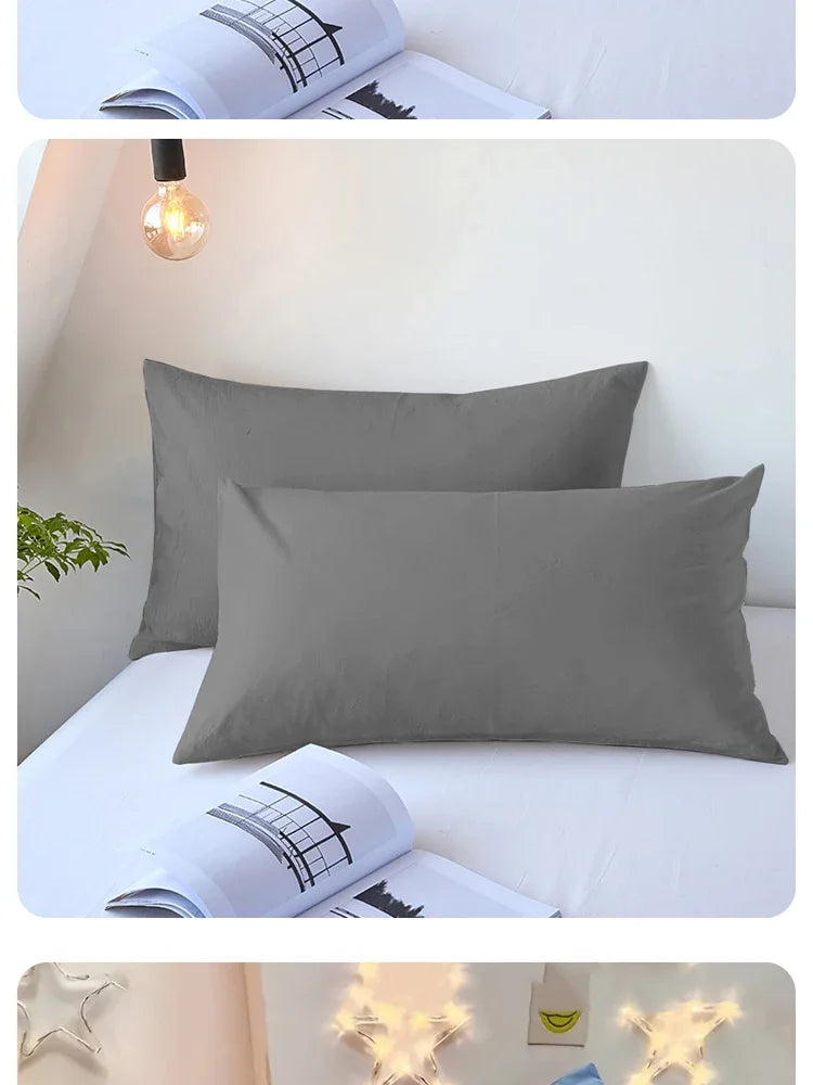 2pcs Brushed Pillowcase Soft Breathable Pillowcase Premium Quality Pillow Covers For Bedroom Sofa Home Decor