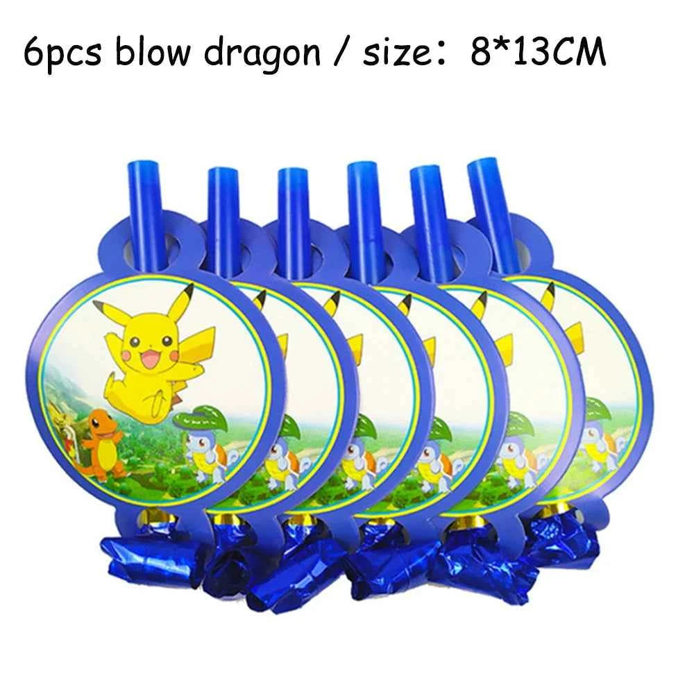 Pokemons Party Birthday Decoration Happy Pikachu Theme Tableware Cups Plates Balloons Banner Supplies Kids Favors Baby Shower