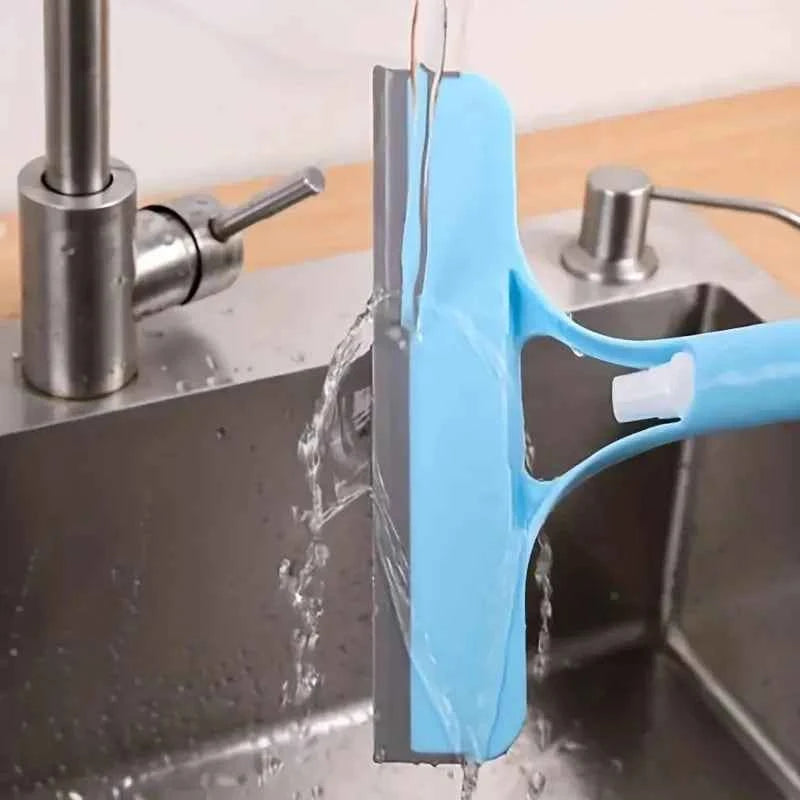 3-in-1 Glass Cleaning Squeegee With Built-In Spray Bottle