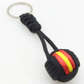 Militar Parachute Woven Rope Ball Portable Chaveiro Lanyard Key Ring Monkey Fist Key Chains, Outdoors Survival Tool Jewelry