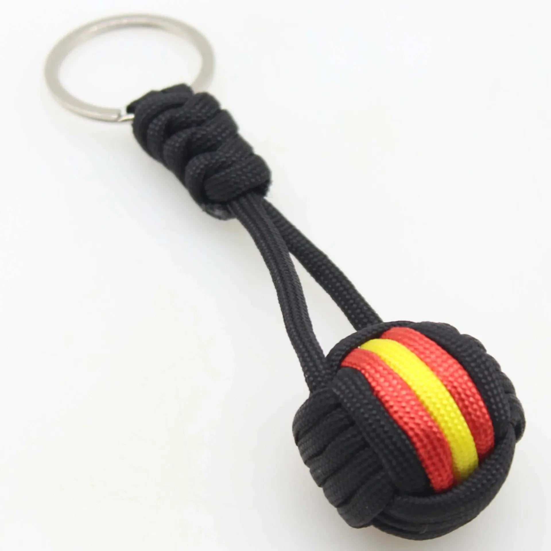 Militar Parachute Woven Rope Ball Portable Chaveiro Lanyard Key Ring Monkey Fist Key Chains, Outdoors Survival Tool Jewelry