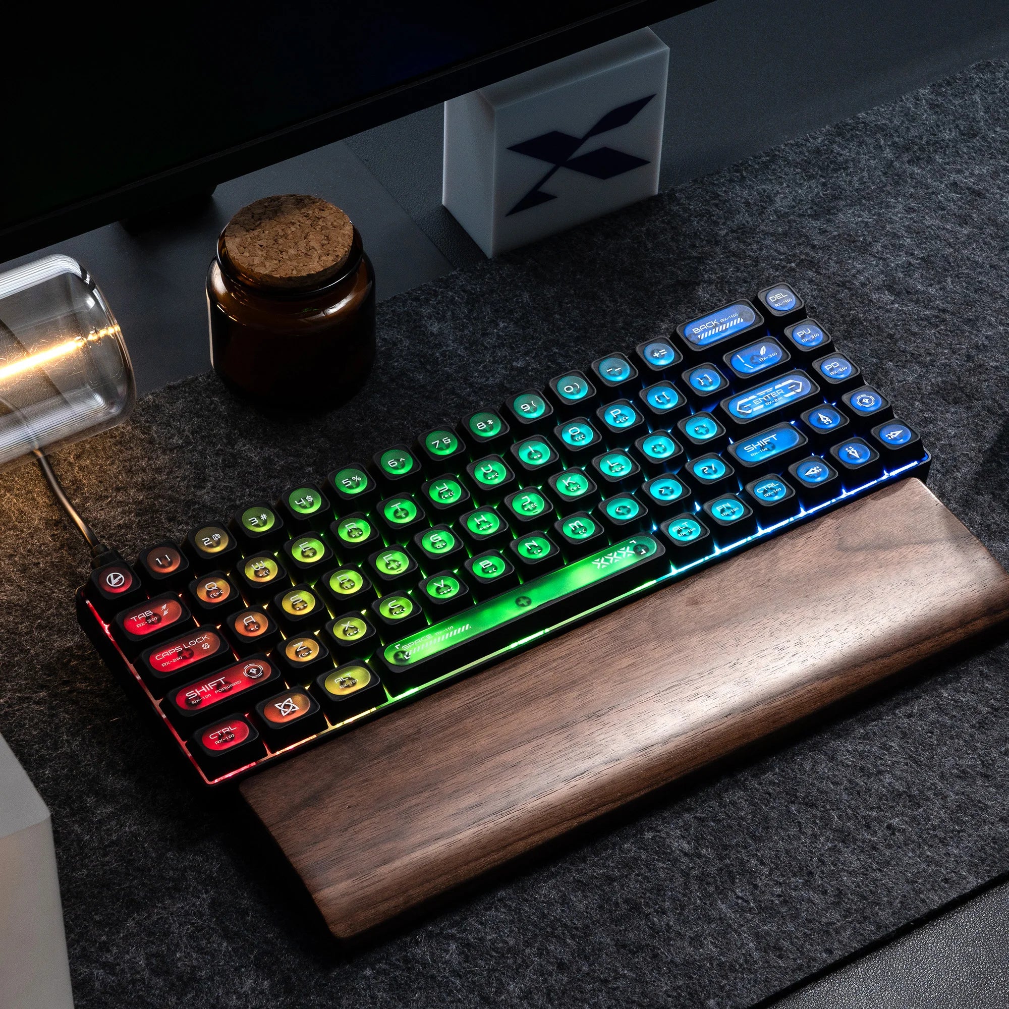 XVX White Shine Through Cats eye MAX Profile Dye-Sub PBT Keycap Set 136-Key