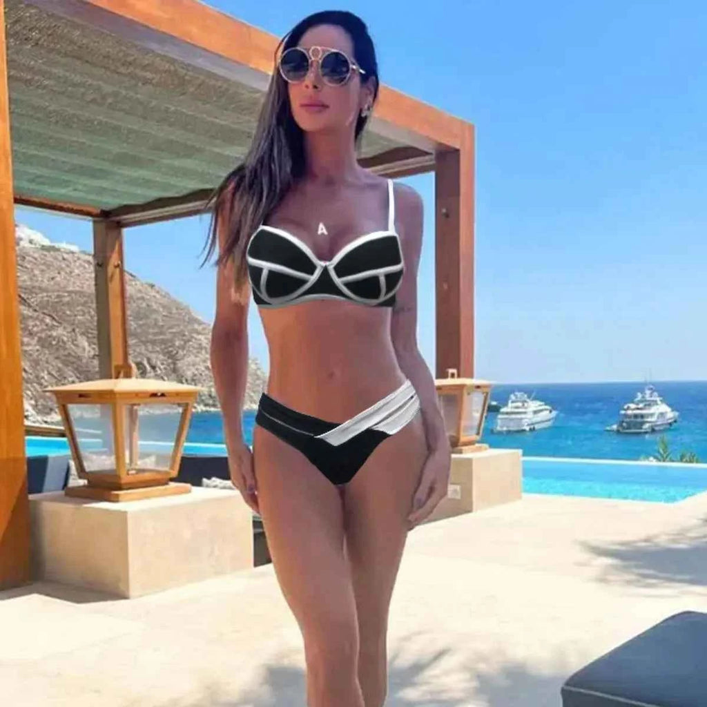 2026 New Sexy Women Three Piece Bikinis Set With Pants Bra See Through Beach Pants Swimsuit Summer Female Vacation Beachwear