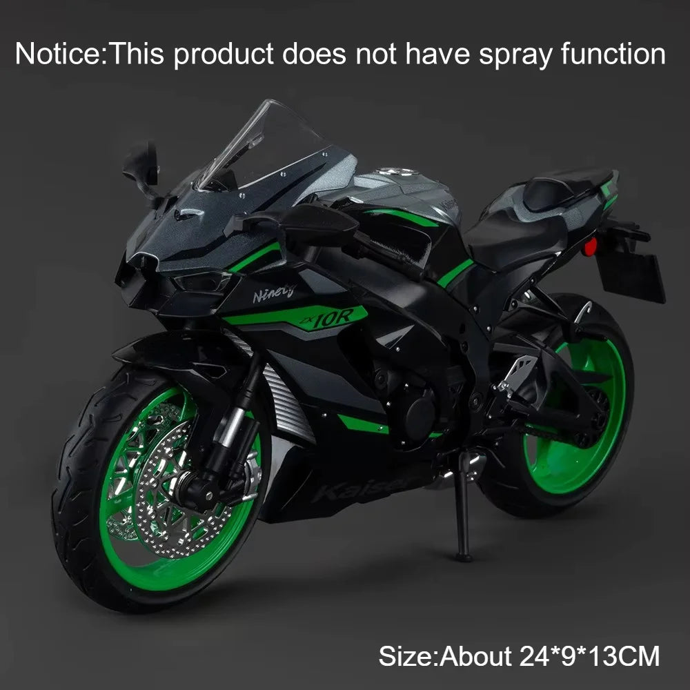 1:9 Scale 1299 Kawasaki ZX-10R Motorcycle Model Toy Car Diecast Metal Shock Absorption Racing Motor Models Boys Birthday Gifts