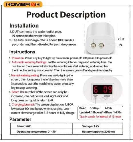 HOMEFISH Automatic Plant Flower Watering Pump Home Sprinkler Drip Irrigation Device 4/8/16 Heads Timer System Kit Garden Tool