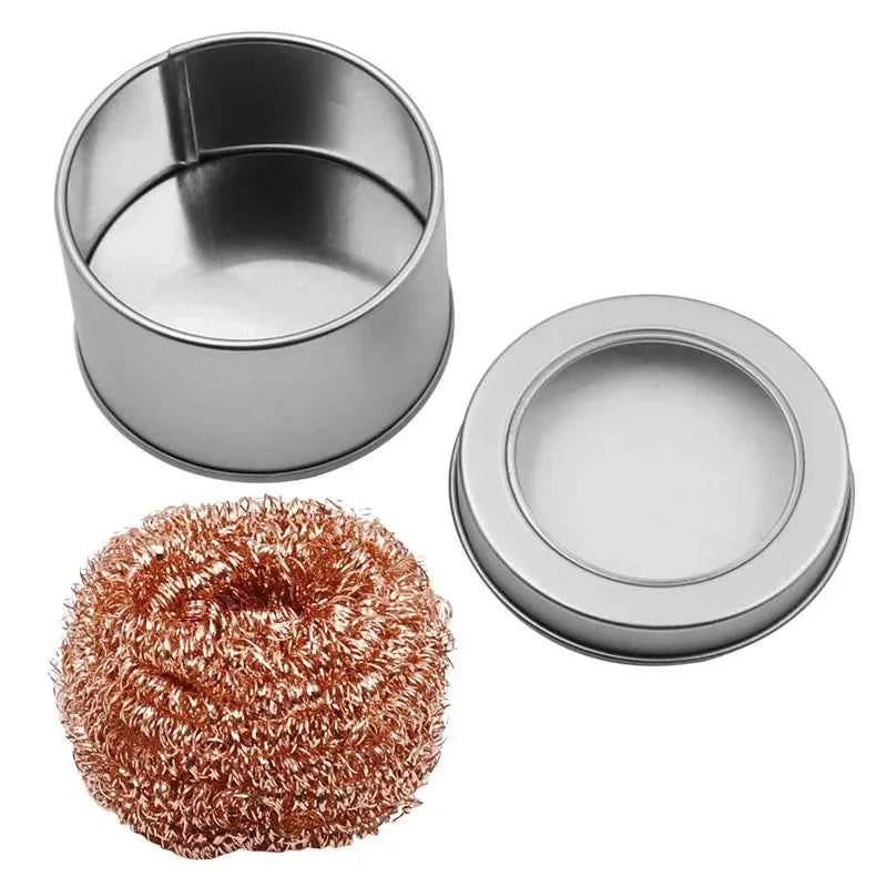 1Pcs Soldering Iron Tip Cleaner Non-Slip Solder Tip Cleaning Wire Ball Tin Remove For Cleaning Soldering Irons And Tips