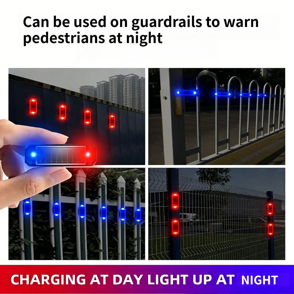 Mini Solar LED Car Warning Light, Wireless Anti-Theft Flashing Lamp, Simulated Dummy Alarm Security Light
