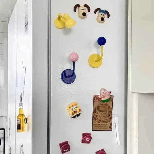Non perforated magnetic hook for bathroom and kitchen, strong and seamless magnetic suction hook for refrigerator