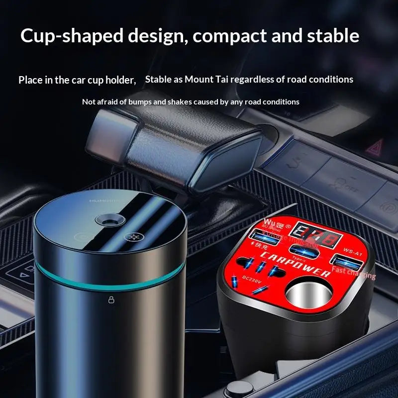 Portable Car Power Inverter 12V/24V to 220V with LED Display