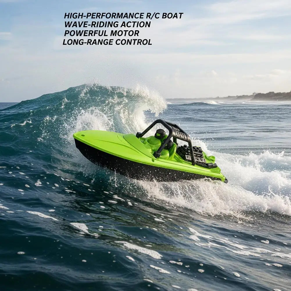 RC Speed Boat Toy Waterproof Remote Control Boat Electric Racing Yacht Pool Lake Water Toy for Kids Adults Outdoor Gift