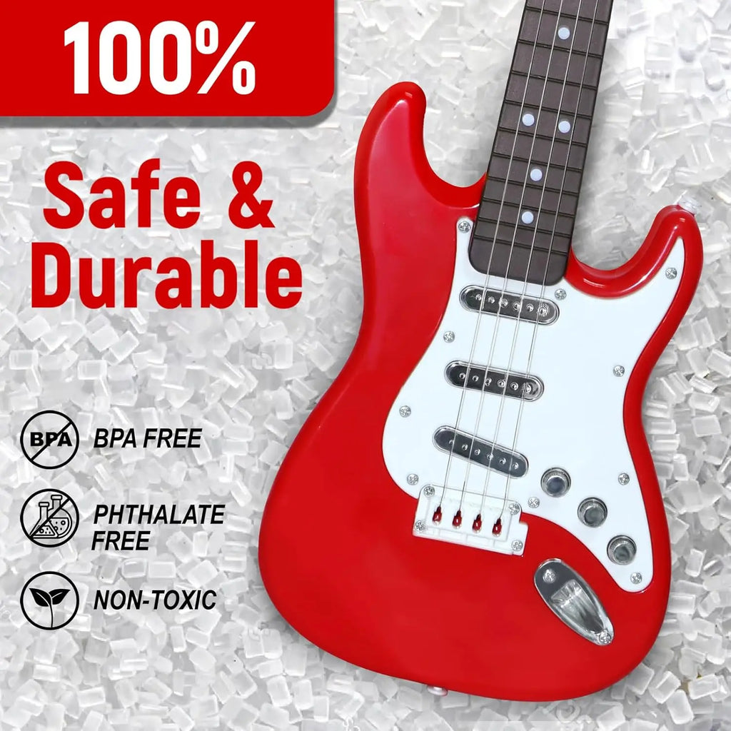 Kids Electric Guitar Toy - 4-String Multifunctional Electronic Musical Instrument, Portable Children's Guitar