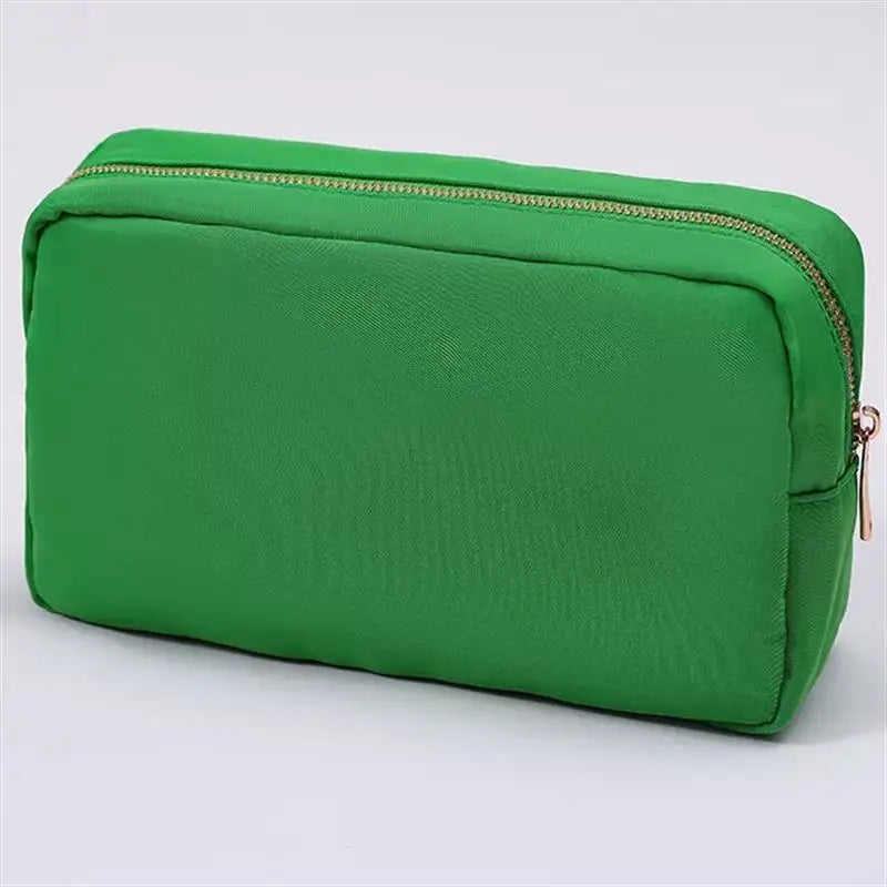 Stock Multi Colors Nylon Pouch Large Cosmetic Bag Zipper Toiletries Organizer Bag For Women Girls Gift Makeup Pouch