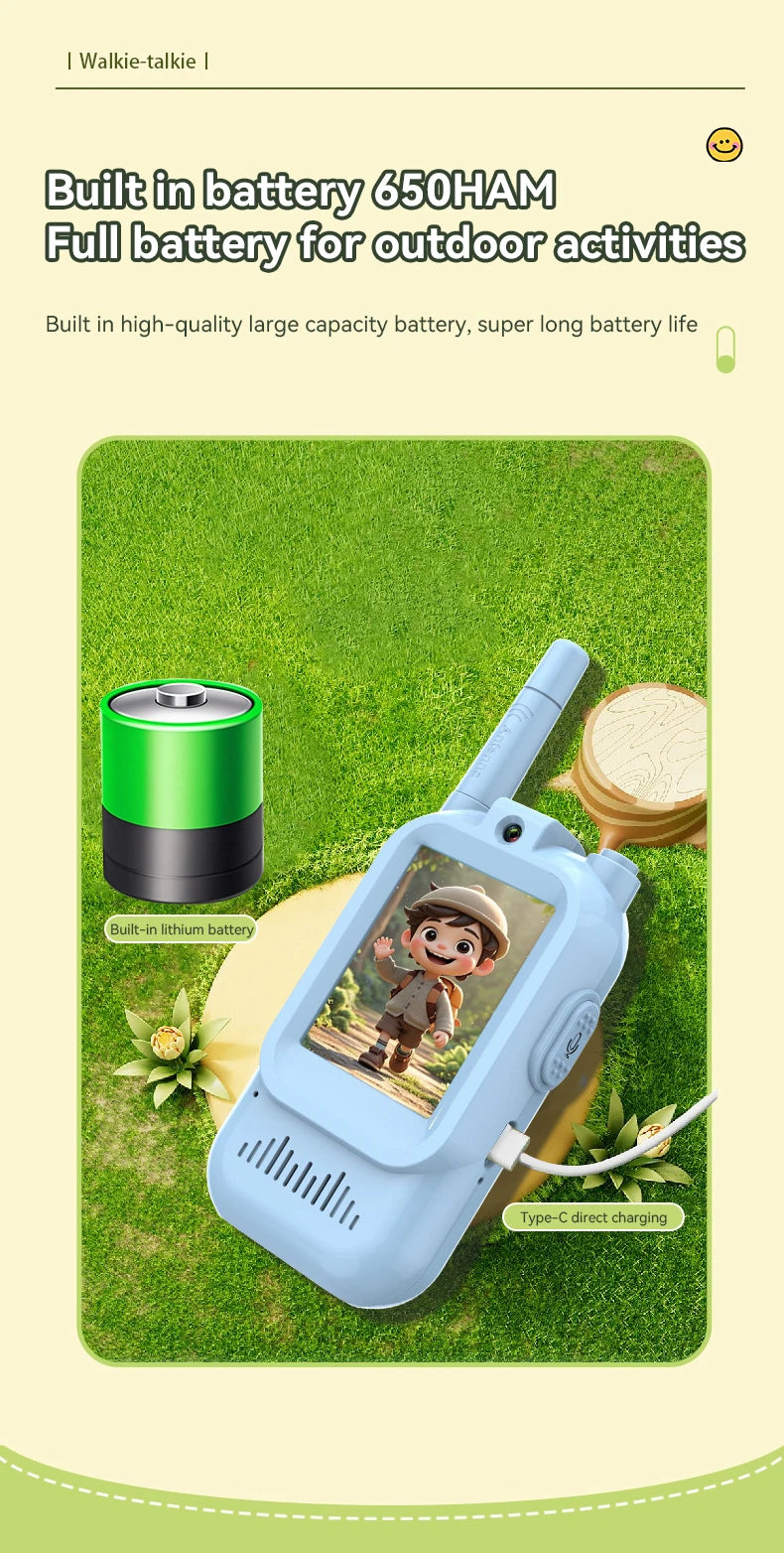 Kids Video Walkie Talkie Toys outdoor Children Parent-child intercom machine Walkie-talkie with HD Camera for Boys & Girls Gifts