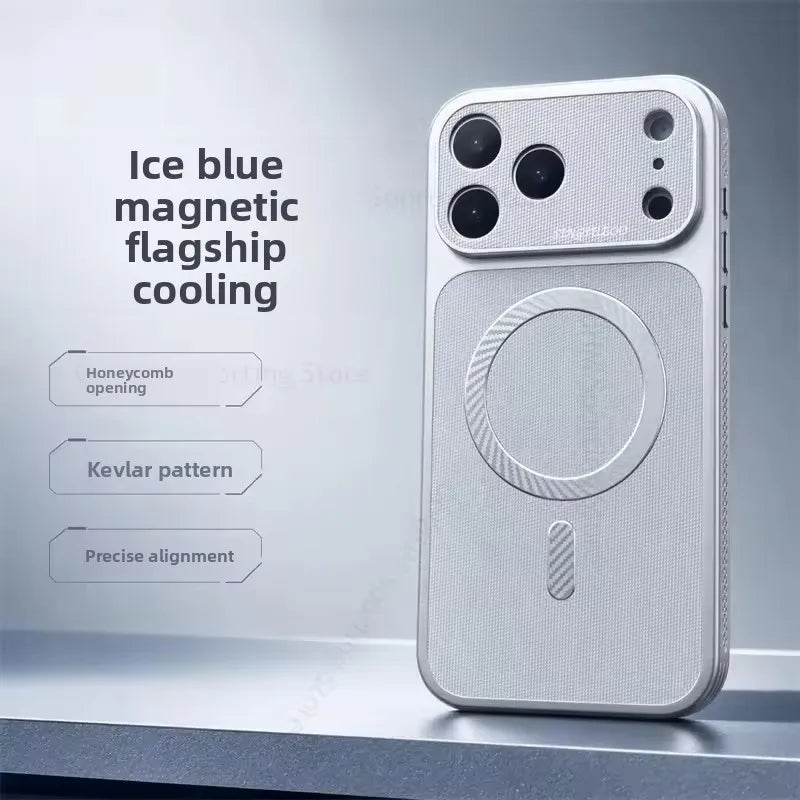 Silver Color Magnetic Woven Phone Case For iPhone – Heat Dissipation