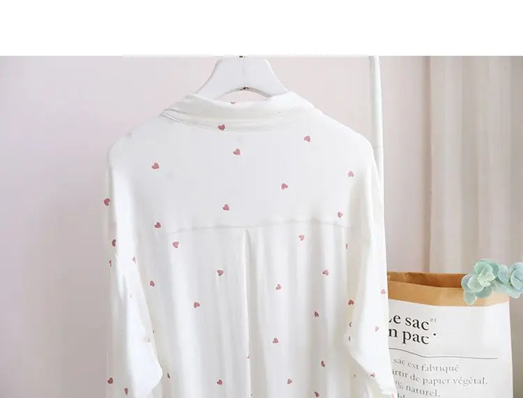 Nightgowns Women Sleepwear Baggy M-3XL Sweet Girlish Japanese Style Kawaii Clothes Home Cozy Designer Minimalist Pockets Print