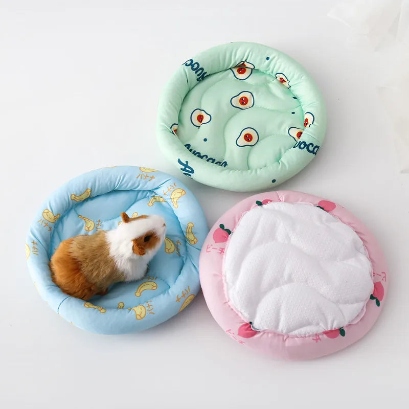Round Hamster Bed Comfortable Sleeping Mat - Soft Cushion for Hedgehogs Squirrels Mice Guinea Pigs, Cozy Small Animal