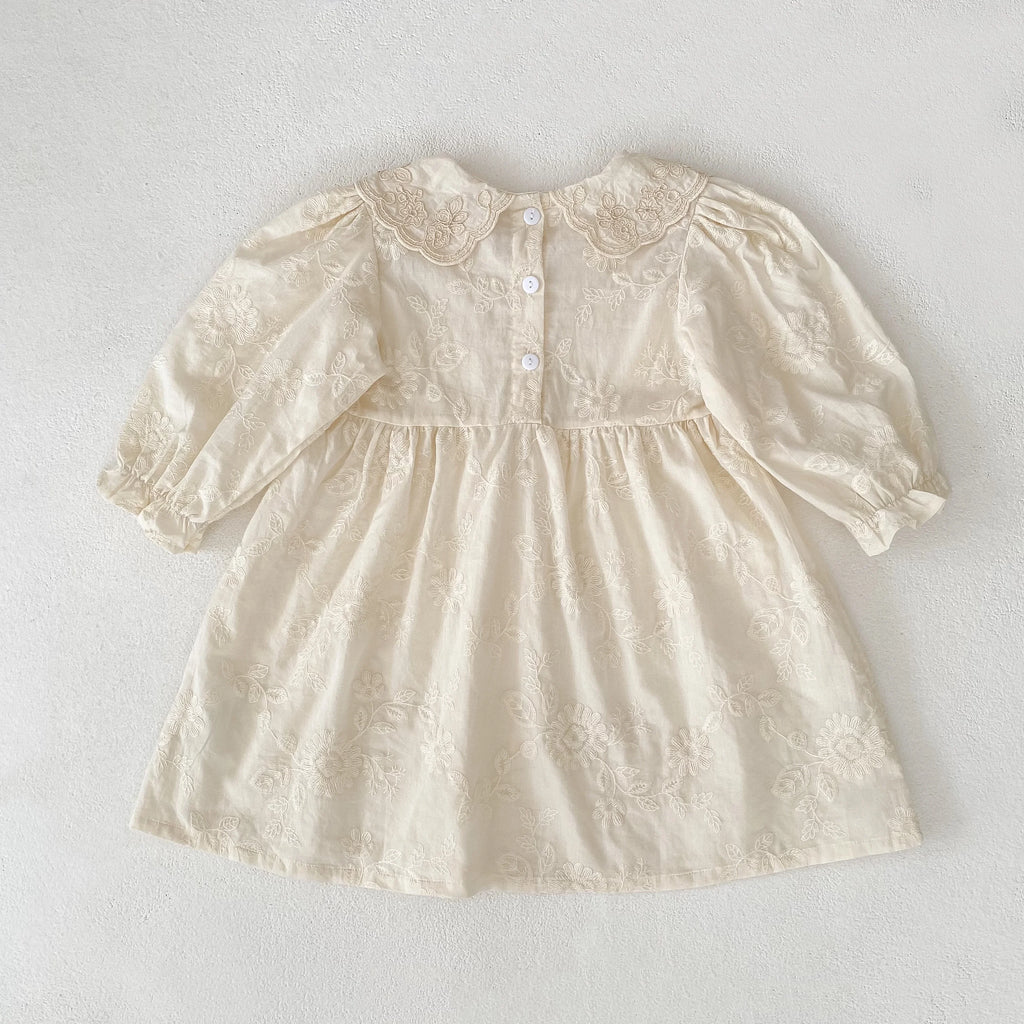 Autumn Baby Bodysuit Sisters Dress Flower Embroidery Dress Infant Girls Toddler Outfit  Baby Girls Rompers Family Sister Dress