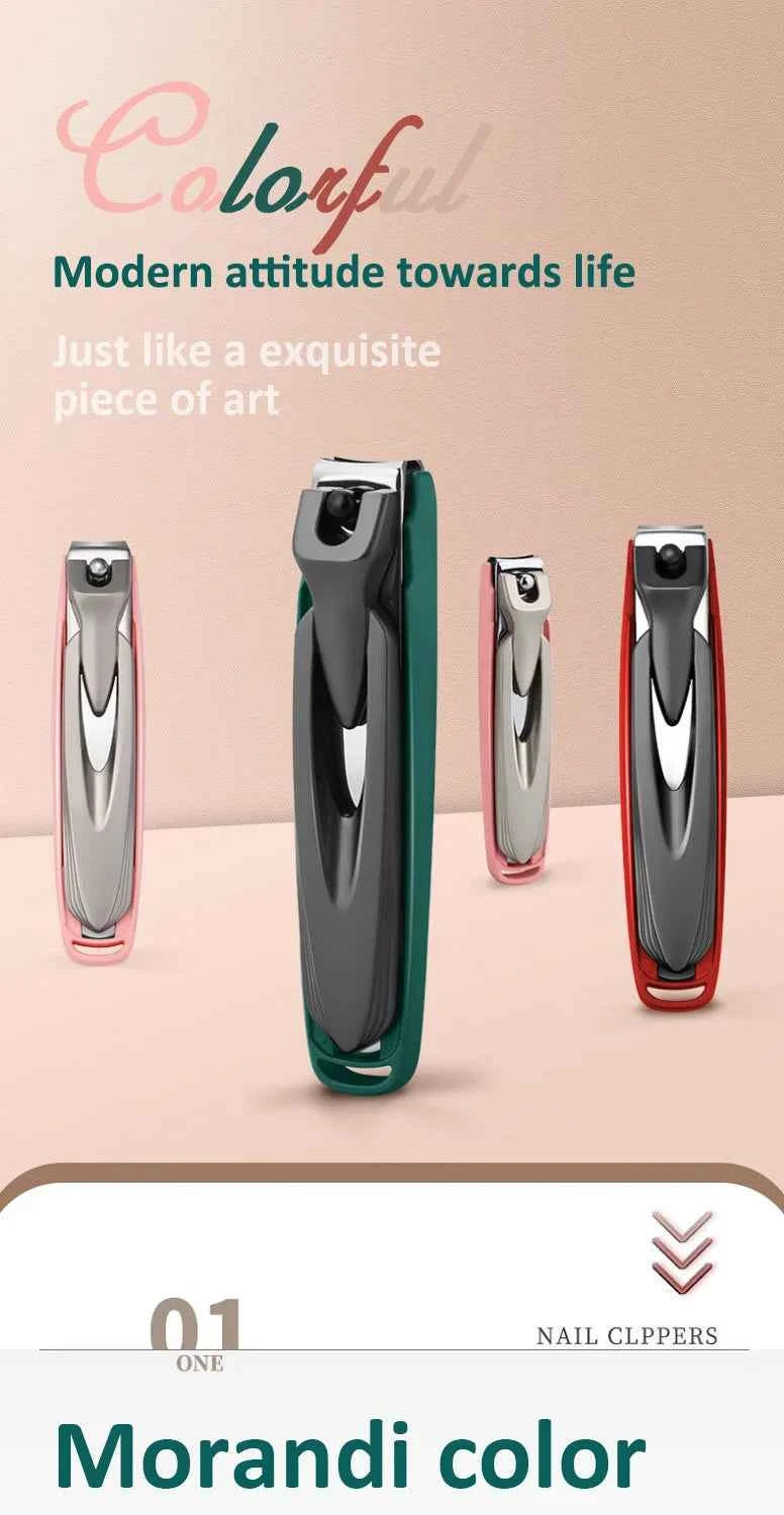 Colorful Nail Clippers Anti-Splash Nail Cutter Detachable Design Fingernail Clippers Stainless Steel Manicure Nail Tool