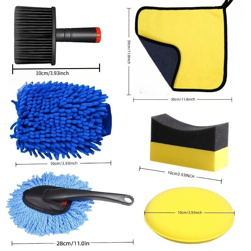 Car Cleaning Tool Set, Including Cleaning Brushes Car Maintenance Tools Essential for Comprehensive Cleaning Car Motorcycle