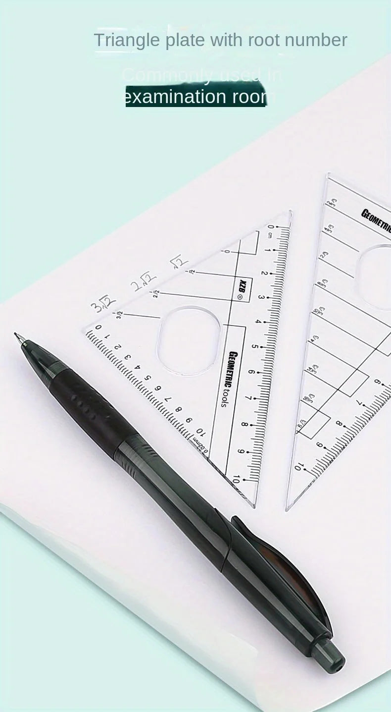 Drafting Tool Set Including Compass, Protractor, Ruler, Triangles And Writing Tools - Durable Math Tools for Students, Teachers