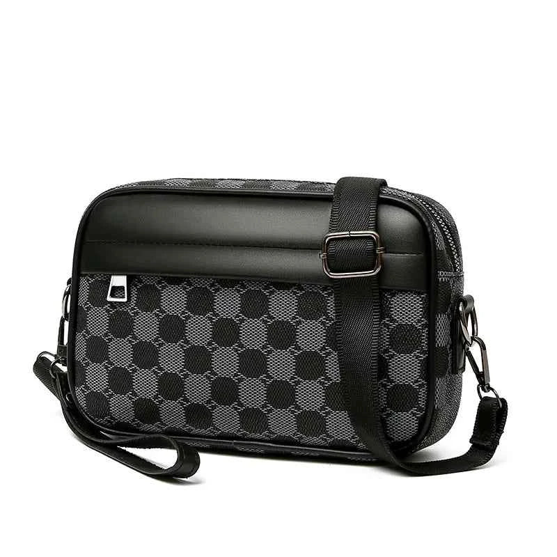 Top-quality PU Leather Men Waist Packs Business Crossbody Bags for Male Fashion Travel Storage Phone Shoulder Bags Clutch Bag