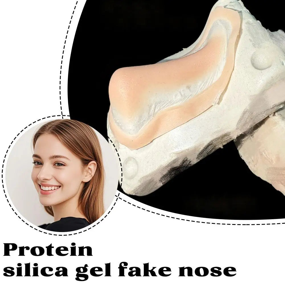 Cosplay Protein Silicone Nose Prosthetic Cosmetic Reusable Fake Nose Sculpting Gel Makeup Tool Skin Friendly Contouring Safe